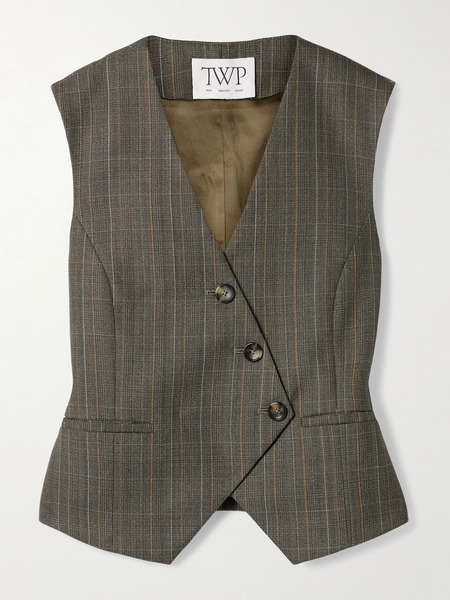  Twp Twp - Tyler Checked Wool Vest - Gray 