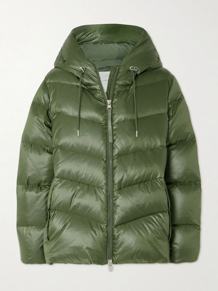  Varley Varley - Madelina Hooded Quilted Shell Down Jacket - Green 