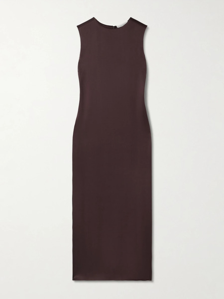  Veronica De Piante Veronica De Piante - Alessia Washed Silk Midi Dress - Plum 