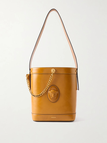  Versace Versace - Pivot Small Leather Bucket Bag - Tan 