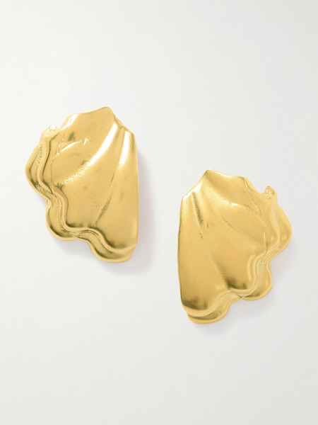  Ysso Ysso - Ocean Gold-plated Earrings - One Size 