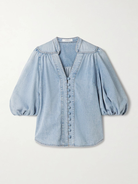  Zimmermann Zimmermann - Lucky Denim Blouse - Light Denim 