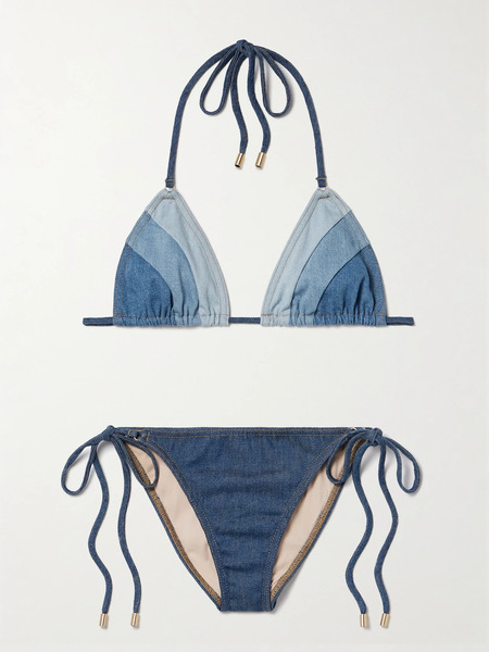  Zimmermann Zimmermann - Tallow Denim Triangle Bikini - Light Denim 