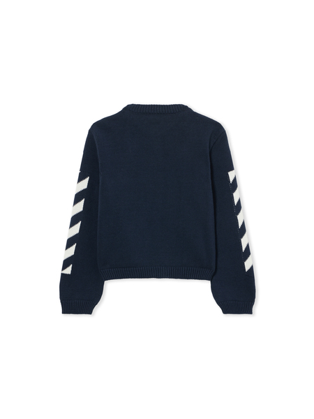  Off White Bookish Diagonal Cardigan - Kids Baby Seaborne 9/12 