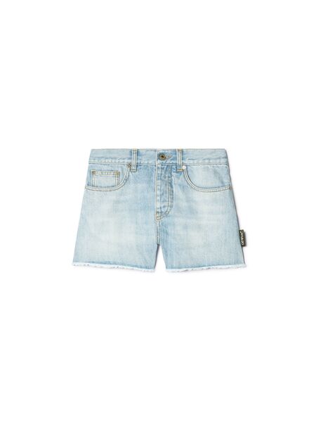  Off White Denim Doll Shorts - Female  Blue 25 