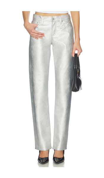  Agolde Pantalones Low Rise Slim En Color Metallic Silver, Grey Talla 23  (también En 24, 25, 26, 27, 28, 32, 33). 