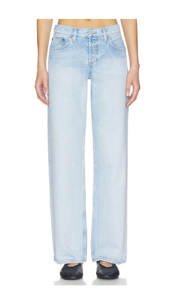  Agolde Pierna Recta Low Rise Loose En Color Denim Claro Talla 27  (también En 26, 28, 29, 30, 32, 33). 