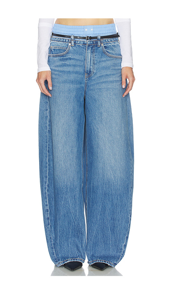  Alexander Wang Prestyle Blow Up Jeans With Leather Belt And Boxer En Color Azul Talla 24  (también En 25, 26, 27, 28). 