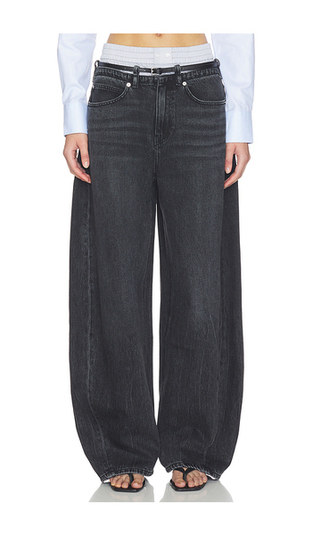  Alexander Wang Prestyle Blow Up Jeans With Leather Belt And Boxer En Color Negro Talla 23  (también En 24, 25, 26, 27). 