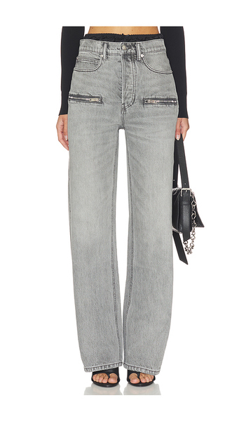  Alexander Wang Silk Prestyle Float Jeans With Horizontal Zips En Color Gris Talla 24  (también En 25, 26, 27, 28, 29). 
