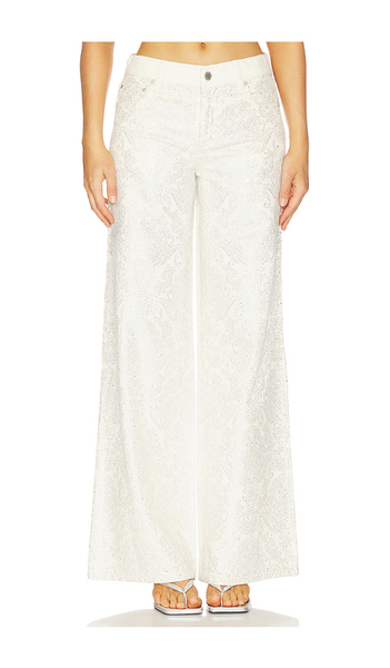  Alice + Olivia Jasper Amazing Embellished Jean En Color Crema Talla 24  (también En 25, 26, 27, 28, 29, 30). 