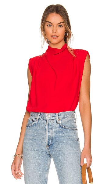  Amanda Uprichard X Revolve Sleeveless Fabienne Top En Color Rojo Talla L  (también En M, S, Xl, Xs). 