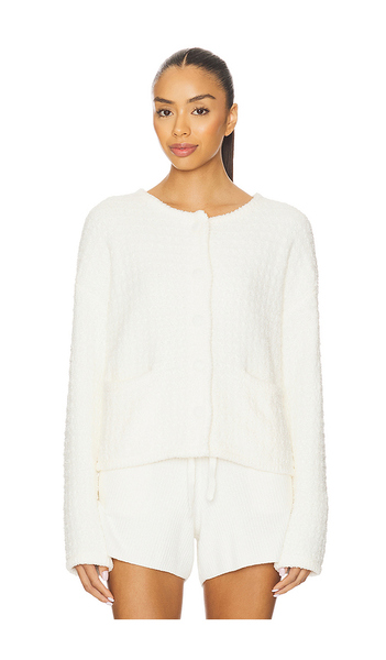  Barefoot Dreams Cárdigan Texturizado Con Botones En La Parte Delantera De Cozychic Cozychic Textured Button Front Cardigan En Color Blanco Talla L  (t 