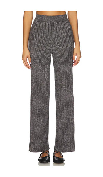  Barefoot Dreams Pantalón De Pierna Ancha Acanalado Con Lurex Ccul Lurex Rib Wide Leg Pant En Color Negro Talla M  (también En S, Xl, Xs). 
