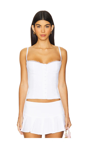  Bella Venice Top Tipo Corsé Con Ribete De Encaje Caity En Color Blanco Talla L  (también En M, S, Xl). 