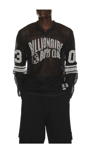 Billionaire Boys Club Camiseta De Malla Con Manga Larga Zone En Color Negro Talla L  (también En M, S, Xl/1x). 