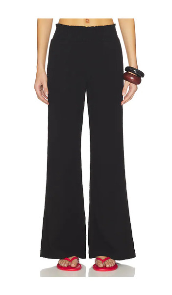  Bobi Pantalón De Playa De Pierna Ancha Wide Leg Beach Pant En Color Negro Talla L  (también En M, S, Xl). 