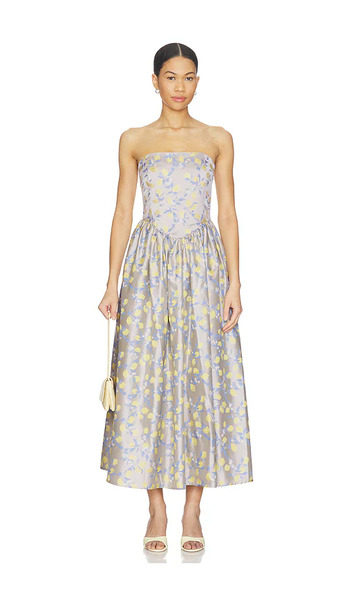  Curaae By Elliatt Maxivestido Annie En Color Metallic Neutral,yellow Talla L  (también En M, S, Xl, Xs). 