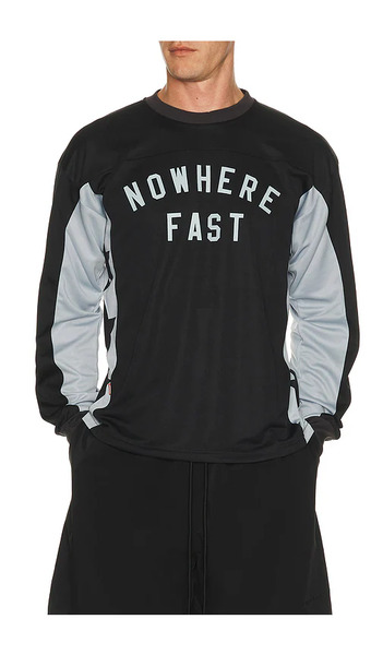  Deva States Static Long Sleeve Mesh Jersey En Color Negro Talla L  (también En M, S, Xl/1x, Xxl/2x). 