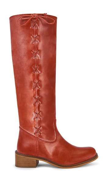 Dico Copenhagen Bota Ann Gaucho Boot With Side Laces En Color Rojo Talla 36  (también En 37, 38, 39, 40, 41). 