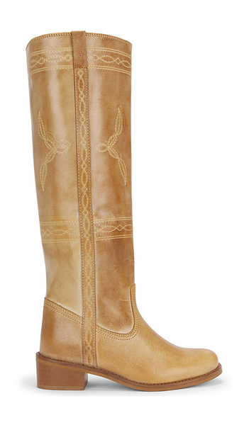 Dico Copenhagen Bota Ann Gaucho With Western Stitching En Color Bronce Talla 36  (también En 37, 38, 39). 
