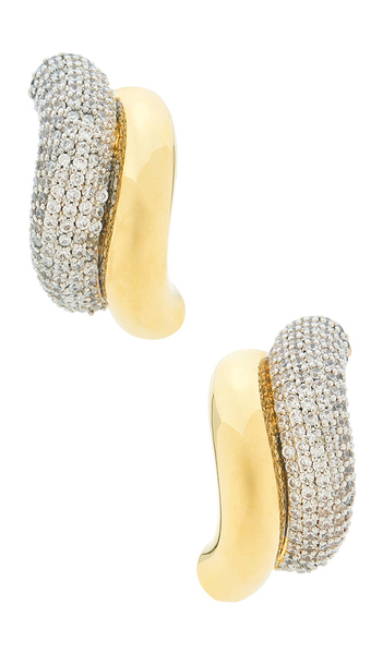  Eddie Borgo Pendientes De Tachuela Pavé Two Tone Torsade En Color Metallic Silver, Metallic Gold Talla All . 