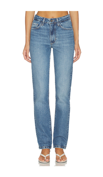 Favorite Daughter Jeans Rectos Ajustados De Tiro Medio The Jen En Color Azul Talla 23  (también En 24, 25, 26, 27, 28, 29). 