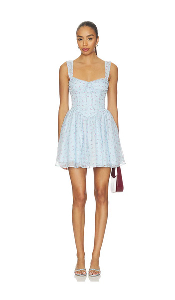  For Love & Lemons Vestido That's Amore Bouquet En Color Bebe Azul Talla L  (también En M, S, Xl, Xs). 