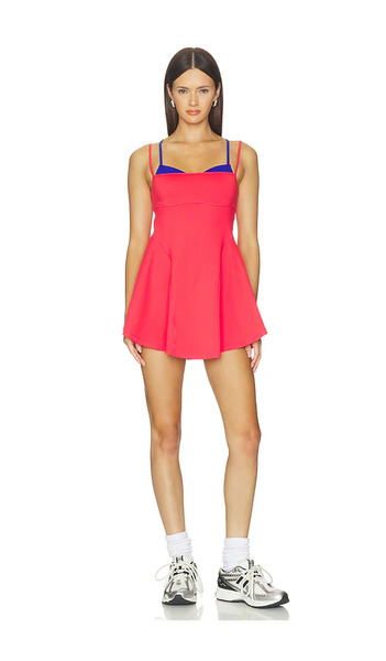  Free People Minivestido De Tenis Baseline Tennis Dress En Color Rojo Talla L  (también En M, S, Xl, Xs). 