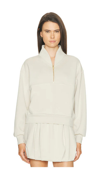 Gold Hinge Jersey Con Un Cuarto De Cremallera Luxesoft En Color Ivory Talla L  (también En M, S, Xs). 