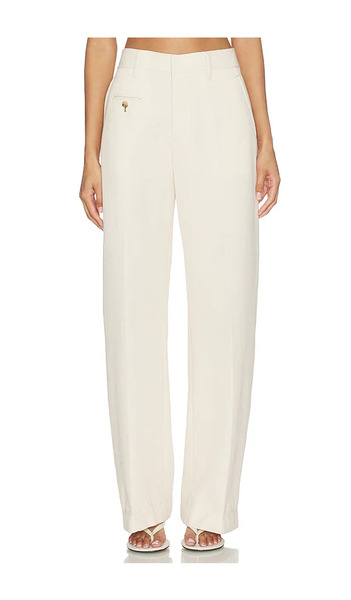  Helmut Lang Pantalón Con Trabillas Sailor Trouser En Color Crema Talla 0  (también En 00, 10, 2, 6, 8). 