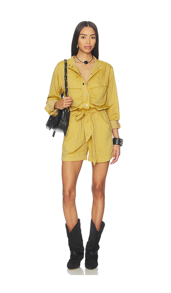  Isabel Marant Etoile Betyna Romper En Color Amarillo Mostaza Talla 34/2  (también En 36/4, 38/6, 40/8, 44/12). 