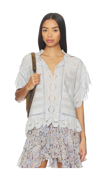  Isabel Marant Etoile Payton Top En Color Bebe Azul Talla 36/4  (también En 38/6, 40/8, 42/10, 44/12). 