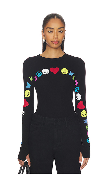  Lauren Moshi Camiseta Térmica Ajustada De Manga Larga Mckinley Elements Arch En Color Negro Talla S  (también En Xs). 