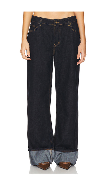  Lioness Jean Con Dobladillo Top Model En Color Denim-dark Talla L  (también En M, S, Xl, Xs, Xxl, Xxs). 