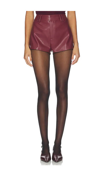  Lovers And Friends Jordan Faux Leather Mini Short En Color Burgundy Talla M  (también En S, Xl, Xs, Xxs). 