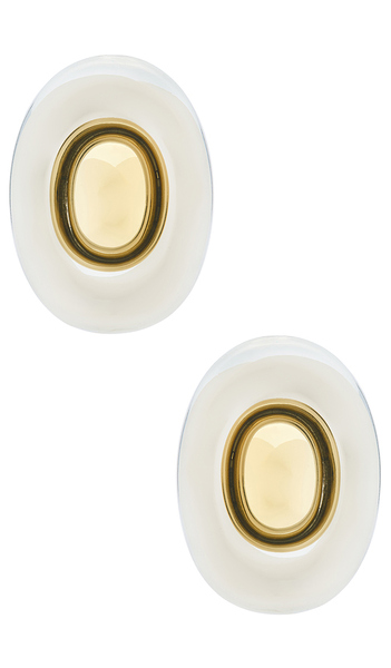  Luv Aj Pendientes De Tachuela The Two-tone Chrome Orb Statement Studs En Color Plateado Metálico Talla All . 