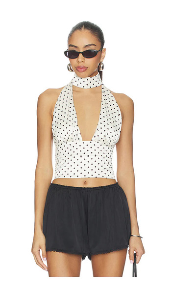  Majorelle Marina Top En Black & Cream Polka Dot En Color Negro Talla M  (también En S, Xl, Xs, Xxs). 