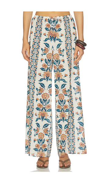  Montce Pantalón De Pierna Ancha Con Cordón Drawstring Wide Leg Pant En Color Crema Talla L  (también En M, S, Xl, Xs). 