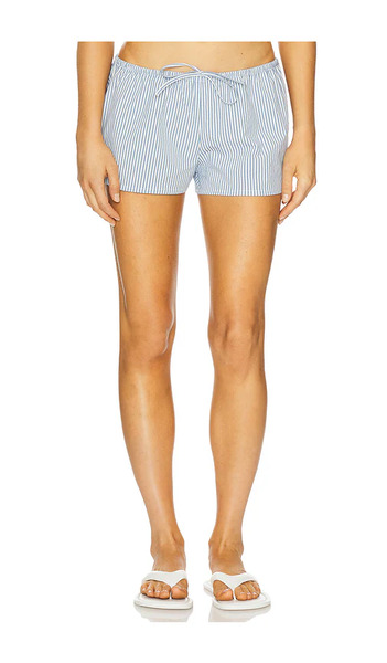 Montce Short De Tiro Bajo Con Cordón Low-rise Drawstring Short En Color Azul Talla L  (también En S). 