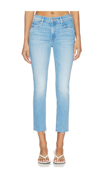  Mother The Mid Rise Dazzler Crop Fray Jeans En Color Azul Talla 25  (también En 24, 26, 27, 28, 30, 31, 33, 34). 