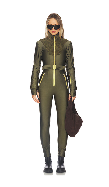  My Sunday Ski Traje De Esquí De Sherpa Sherpa Ski Suit En Color Verde Oliva Talla M  (también En S, Xs). 