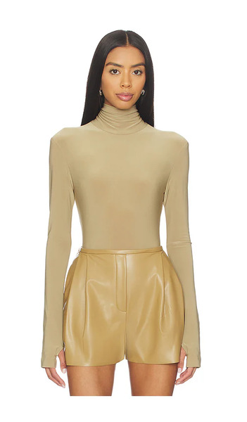  Norma Kamali Body De Manga Larga Con Cuello Tortuga En Color Bronce Talla L  (también En M, S, Xl, Xs, Xxs). 