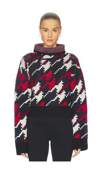  Perfect Moment Jersey Turtle Neck Herringbone En Color Navy,black Talla L  (también En M, S, Xl, Xs). 