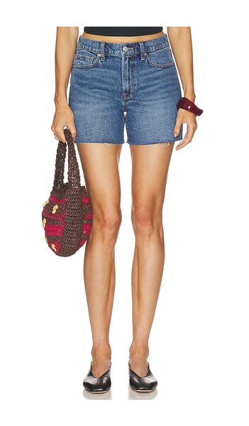  Pistola Kennedy Relaxed Mid Rise Shorts En Color Azul Talla 24  (también En 25, 26, 27, 28, 29, 30, 31, 32). 