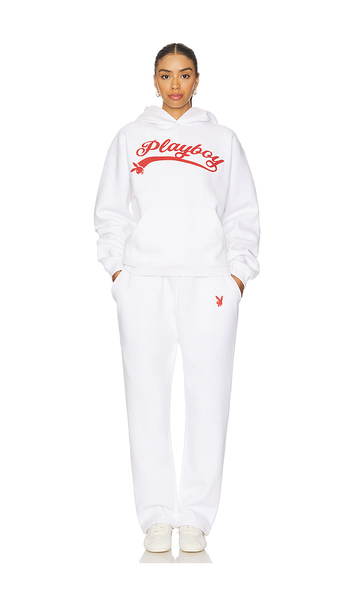  Playboy Conjunto De Sudadera Con Capucha Y Pantalón Deportivo Logo En Color Blanco Talla L  (también En M, S, Xl/1x). 