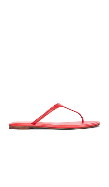  Polo Ralph Lauren Sandalias Planas Tipo Thong De Napa. En Color Rojo Talla 6  (también En 7, 8, 8.5, 9). 