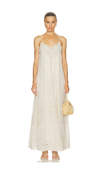  Rococo Sand Maxivestido Encaje Lace Maxi Dress En Color Crema Talla L  (también En M, S, Xl, Xs, Xxl, Xxs). 