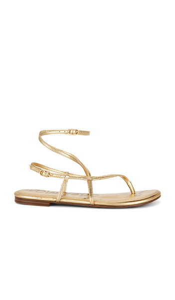  Sam Edelman Sandalia Clarra En Color Oro Metálico Talla 10  (también En 10.5, 6, 6.5, 7, 7.5, 8, 8.5, 9, 9.5). 