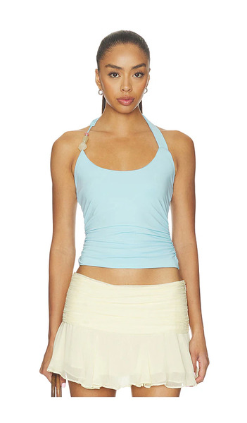  Sndys Camiseta Tirantes Lexie Twist Halter En Color Bebe Azul Talla L  (también En M, S, Xl, Xs, Xxs). 